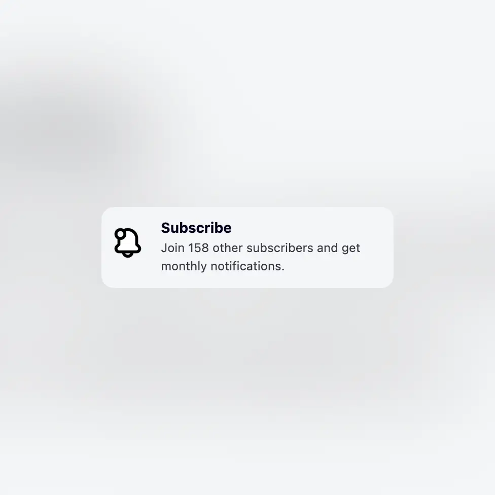 Screenshot of the app embeddable action button for users to subscribe